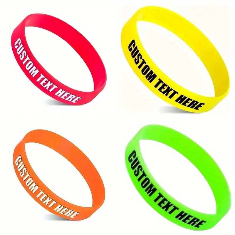 72pc Custom Silicone Bracelets, Personalised Gift Set